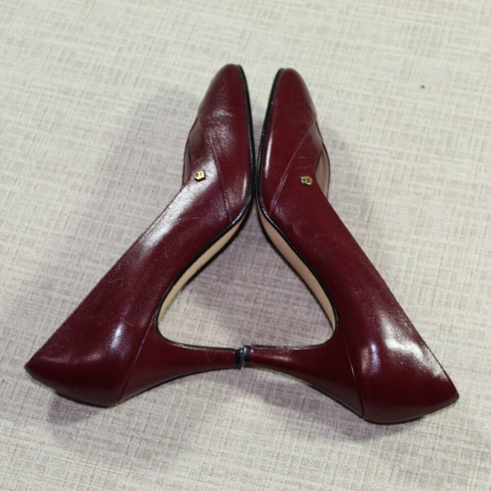 Etienne Aigner Maroon 3" Heels Size: 8 - Picture 4 of 6